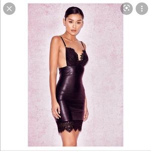 House of CB Naveen Vegan Leather Dress
